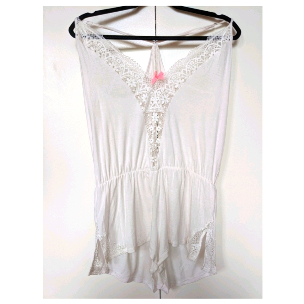 Victoria's Secret Lacey Shorts Romper - Open Back